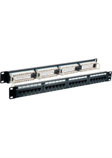 24 Port Dolu Patch Cat5 - Cat6 - Cat7 Uyumlu Panel