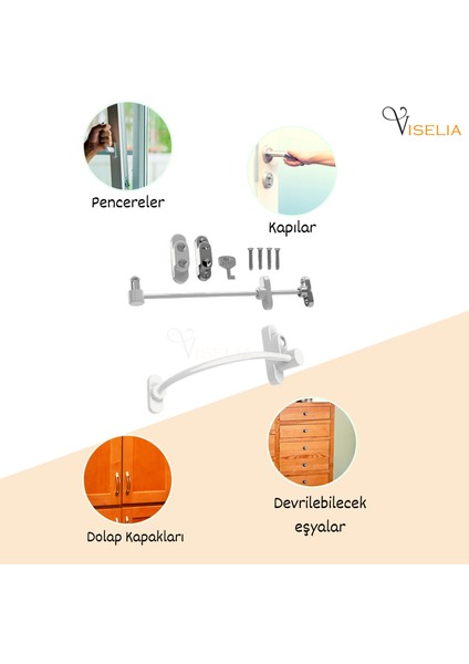 Açık Kahve Pencere Kilidi 2 Adet Halatlı Çocuk Güvenlik Emniyet Hırsız Pimapen Pvc Kapı Bebek Kilidi modelleri