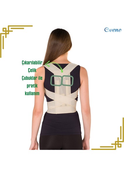 Balenli Dik Duruş Korsesi Ayarlanabilir Sırt ve Omurga Desteği Nefes Alabilen Çelik Balenli Kumaş indirimleri