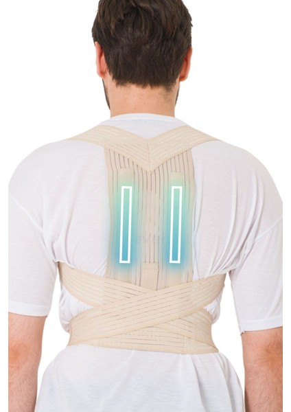 Dik Durma Korsesi Bej Renk Engelleyici Sırt Korsesi