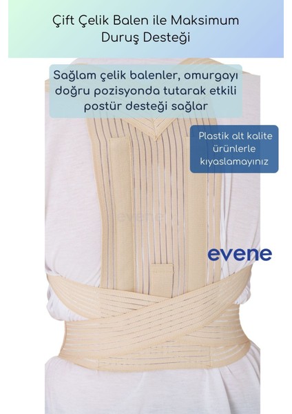 Dik Durma Korsesi Bej Renk Engelleyici Sırt Korsesi