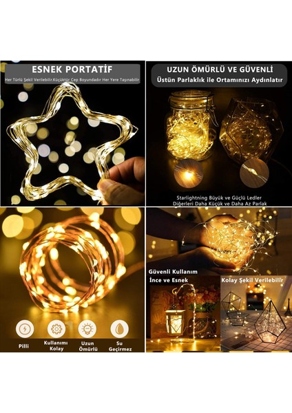 3 Metre Peri LED Çok Amaçlı Dekoratif Aydınlatma modelleri