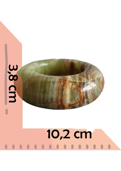 El Yapımı Oniks Doğal Taş Kül Tablası - Dekoratif ve Özgün Tasarım (10,2 Cm) indirimleri