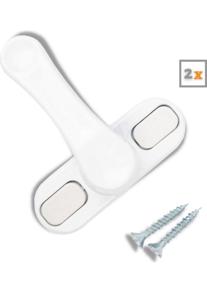 Pencere Emniyet Kilidi Çocuk Hırsız Kilidi Çekmeli Metal 2 Adet