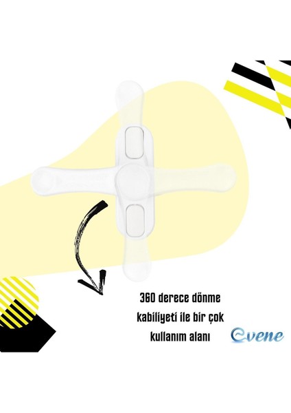 Beyaz Pencere Emniyet Kilidi 2 Adet Çocuk Hırsız Kilidi Çekmeli Metal Kilit