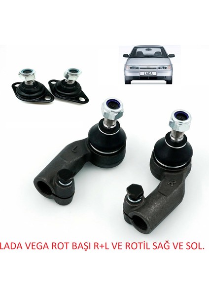 Lada Vega 2110 2111 2112 Rot Başı ve Rotil Seti Takım Sağ ve Sol Yerli Ürüm 4 Parça