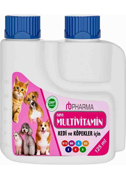Sıvı Multivitamin Köpek (Tüm Yaş Gruplarında Hızlı Sonuç ) Parlak Tüy ve Gelişim 125 ml