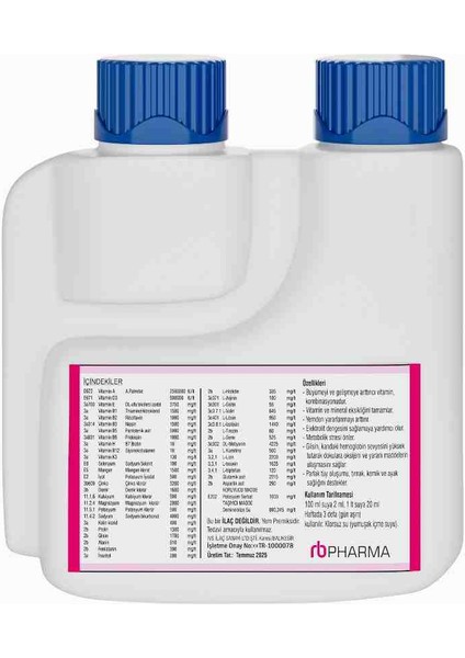 Sıvı Multivitamin Köpek (Tüm Yaş Gruplarında Hızlı Sonuç ) Parlak Tüy ve Gelişim 125 ml fiyatları