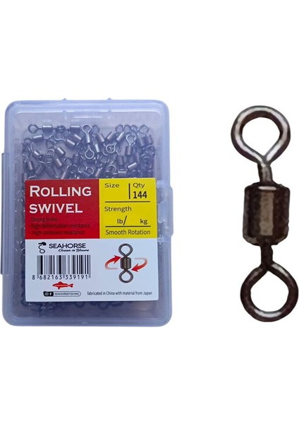 Rolling Swivel Black Nickel #6 QTY:144
