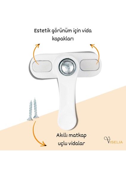 Pencere Emniyet Kilidi Güvenlik Düğmeli Metal Kilit 6 Adet fırsatları