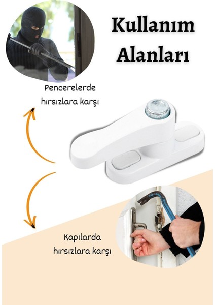 Pencere Emniyet Kilidi Güvenlik Düğmeli Metal Kilit 6 Adet