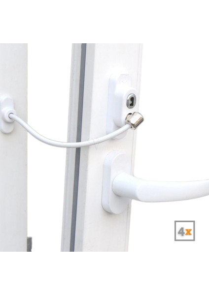 Pvc Emniyet Kilidi Pimapen Kilidi Çocuk Hırsız Kilidi Halatlı Pvc 4 Adet