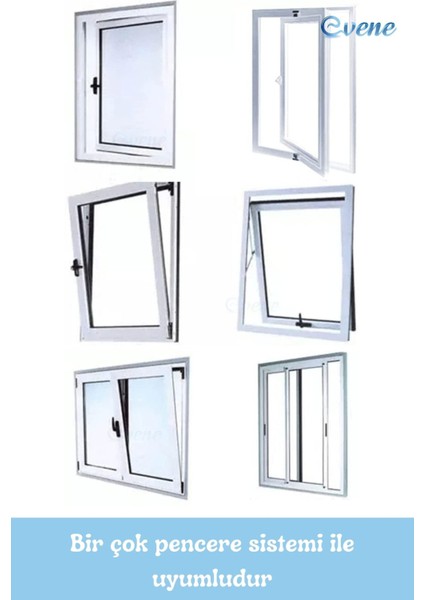 Gri Pencere Kilidi 6 Adet Halatlı Çocuk Güvenlik Emniyet Hırsız Pimapen Pvc Kapı Bebek Kilidi