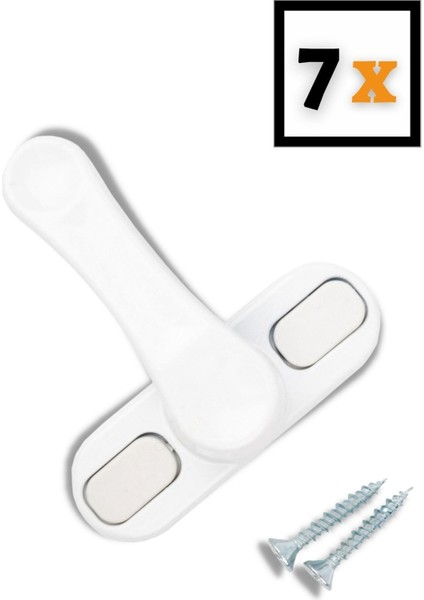 Pencere Emniyet Kilidi Çocuk Kilidi Çekmeli Pvc 7 Adet