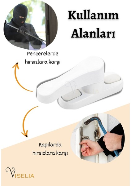 Pencere Emniyet Kilidi Çocuk Kilidi Çekmeli Pvc 7 Adet