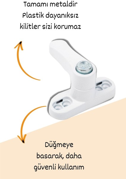 Pvc Emniyet Kilidi Pimapen Kilidi Düğmeli Metal Kilit 2 Adet