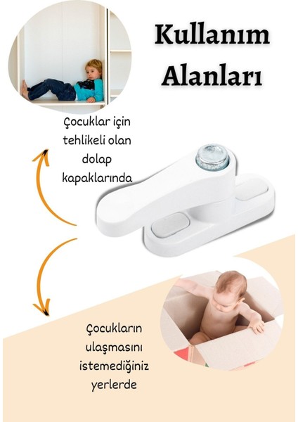 Pvc Emniyet Kilidi Pimapen Kilidi Düğmeli Metal Kilit 2 Adet