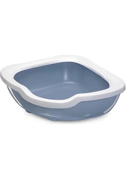 Imac Fred Köşe Açık Kedi Tuvaleti Mavi 50X65X15.5 cm