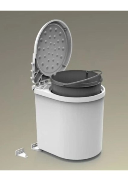 Mesbin Çöp Kovası ,dolap Içi Kolay Çıkarılabilen, Kovalı 6 Lt. Beyaz