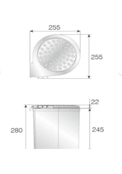 Mesbin Çöp Kovası ,dolap Içi Kolay Çıkarılabilen, Kovalı 6 Lt. Beyaz fırsatları