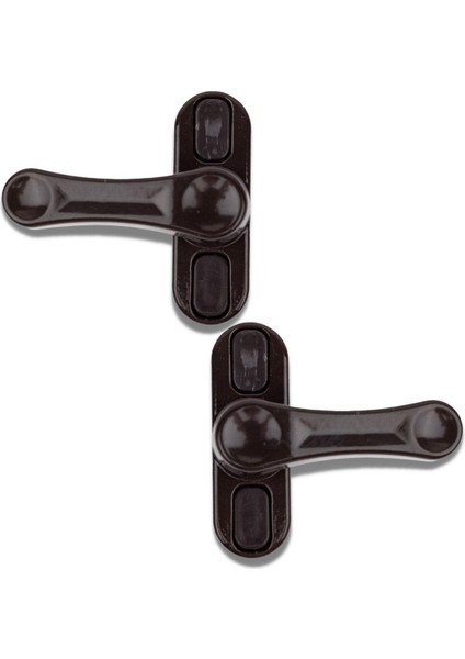 Koyu Kahverengi Pencere Emniyet Kilidi Çocuk Hırsız Kilidi Çekmeli Metal Kilit 2 Adet