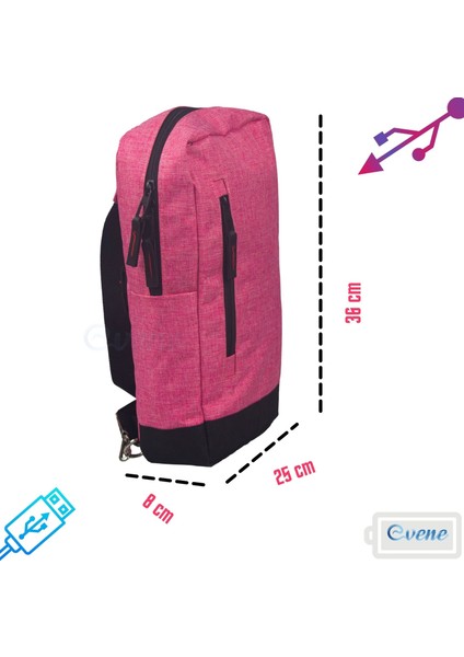 Göğüs Omuz Çantası Sırt Çantası USB Girişli Su Geçirmez Çanta fiyatları