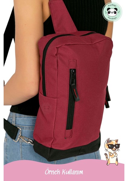 Göğüs Omuz Çantası Sırt Çantası USB Girişli Su Geçirmez Çanta