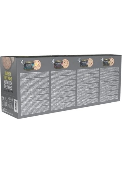 Schesir After Dark Pate Et Suyunda Karışık Lezzetler Yetişkin Konserve Kedi Maması 12 Adet 80 gr fiyatları