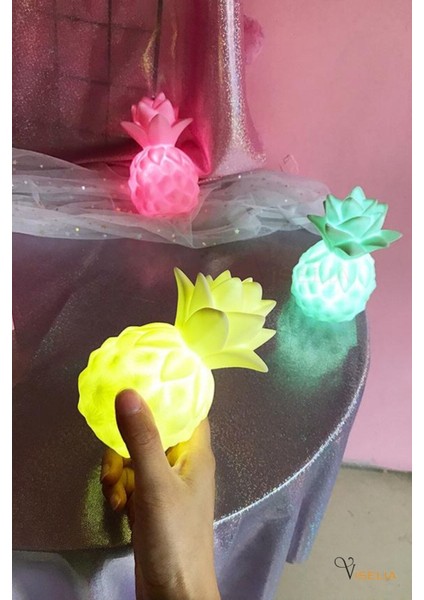Ananas Gece Lamba Pilli Projeksiyon Masa Lamba Ananas LED Lamba