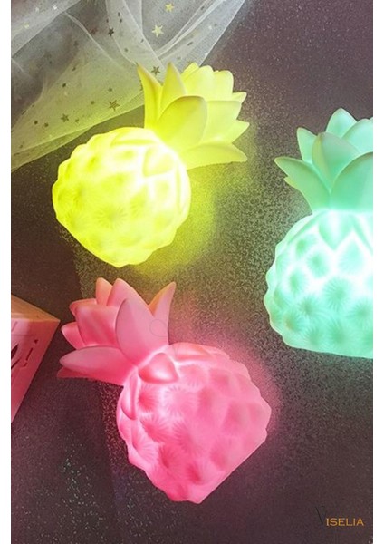 Ananas Gece Lamba Pilli Projeksiyon Masa Lamba Ananas LED Lamba
