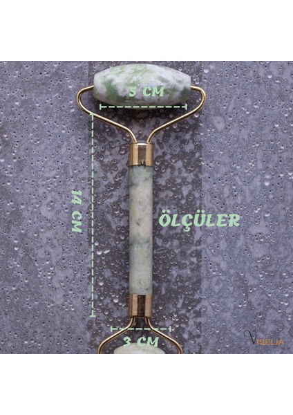 Jade Roller Cilt Masaj Aleti Çift Taraflı Doğal Yeşim Taşı modelleri