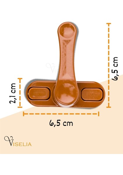 Açık Kahverengi Pencere Emniyet Kilidi 7 Adet Çocuk Hırsız Kilidi Çekmeli Metal Kilit