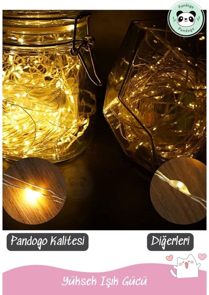 5 Metre Peri LED Çok Amaçlı Dekoratif Aydınlatma Bakır Tel Mekan Parti Aydınlatma