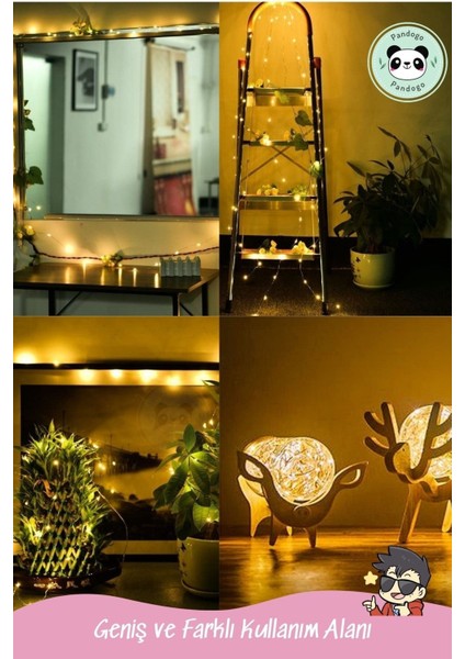 5 Metre Peri LED Çok Amaçlı Dekoratif Aydınlatma Bakır Tel Mekan Parti Aydınlatma