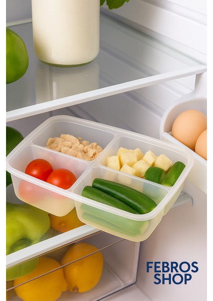 1 LT 4 Bölmeli Derin Dondurucu Dikdörtgen Saklama Kabı 10'lu Set Buzluk Mikrodalga Gıda Saklama Kabı fırsatları