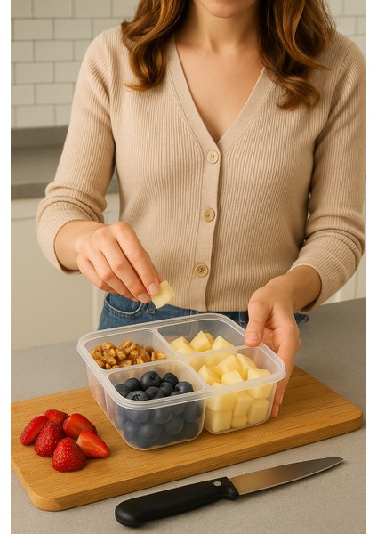 1 LT 4 Bölmeli Derin Dondurucu Dikdörtgen Saklama Kabı 10'lu Set Buzluk Mikrodalga Gıda Saklama Kabı indirimleri