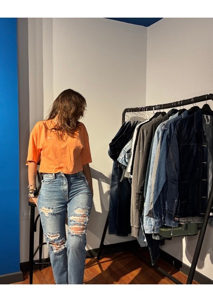 Yırtık Denim Pantolon modelleri