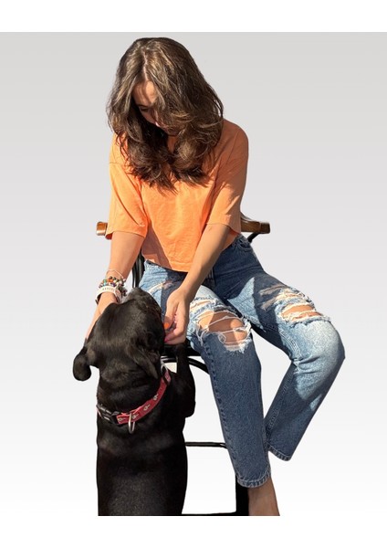 Yırtık Denim Pantolon