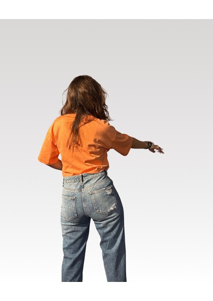 Yırtık Denim Pantolon