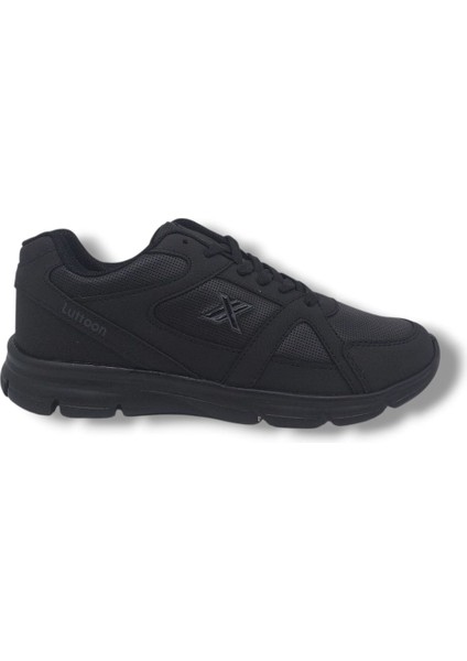 Lutton 3555 Unisex Siyah Bağcıklı Yürüyüş Koşu Büyük Numara Spor Ayakkabı 45 46 47 48