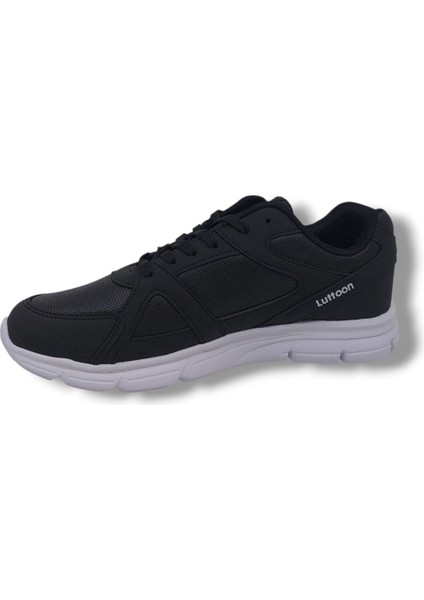 Lutton 350 Unisex Siyah Bağcıklı Yürüyüş Koşu Büyük Numara Spor Ayakkabı 45 46 47 48 modelleri