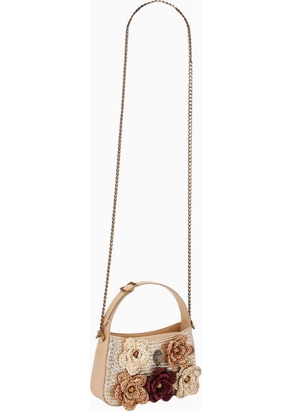 Mini Bond Flower El Çantası, Jüt & Polyester Şık Tasarım modelleri
