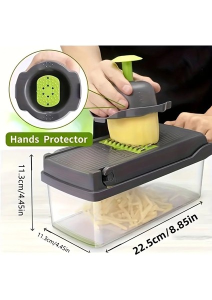 Çok Fonksiyonlu ve Pratik Sebze Meyve Doğrayıcı 7 Bıçaklı modelleri