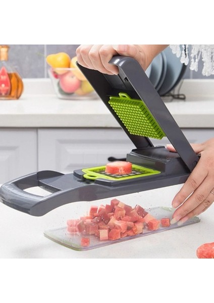 Çok Fonksiyonlu ve Pratik Sebze Meyve Doğrayıcı 7 Bıçaklı indirimleri