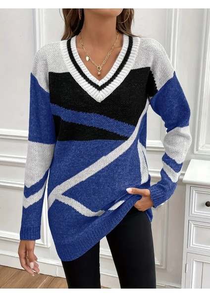 Kadın Uzun Kollu V Yakalı Kısa Triko Elbise modelleri