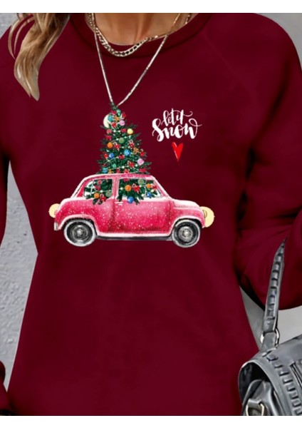 Kadın Uzun Kollu Bisiklet Yaka Desenli Viskon Iki Iplik Elbise fiyatları