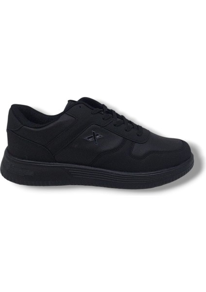 Lutton 4555 Unisex Siyah Bağcıklı Kalın Taban Büyük Numara Spor Ayakkabı 45 46 47 48