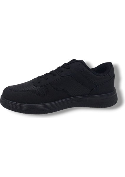 Lutton 4555 Unisex Siyah Bağcıklı Kalın Taban Büyük Numara Spor Ayakkabı 45 46 47 48 modelleri