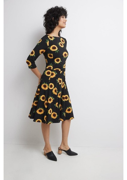 Kadın Truvakarkol Bisiklet Yaka Midi Mikro Elbise modelleri