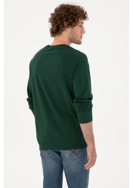 Erkek Koyu Yeşil Sweatshirt 50313752-VR079 indirimleri